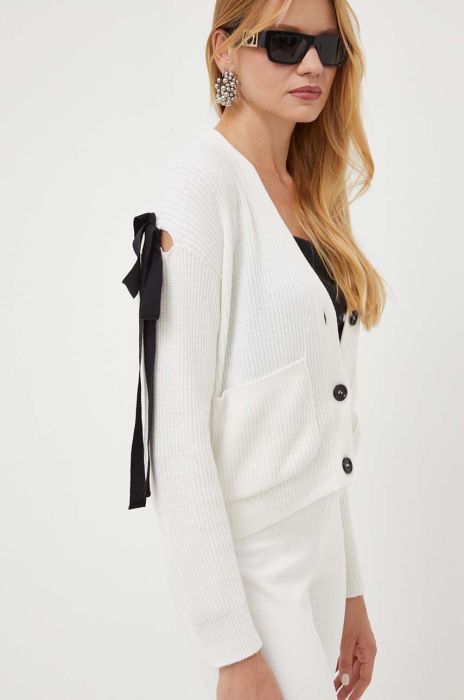 Кардиган з домішкою вовни Red Valentino колір бежевий