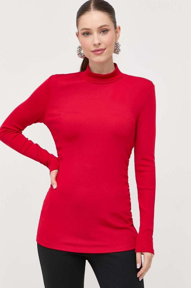Светр Armani Exchange жіночий колір червоний легкий півгольф