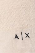 Светр з домішкою вовни Armani Exchange жіночий колір золотий легкий півгольф
