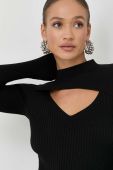 Светр Liu Jo жіночий колір чорний легкий півгольф (3516177)