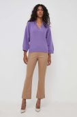 Светр з домішкою вовни Liu Jo жіночий колір фіолетовий (3578495)