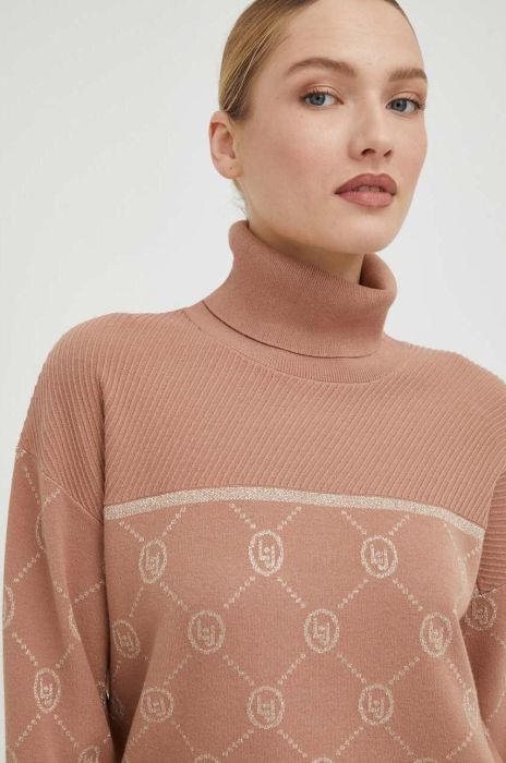 Светр Liu Jo жіночий колір рожевий гольф