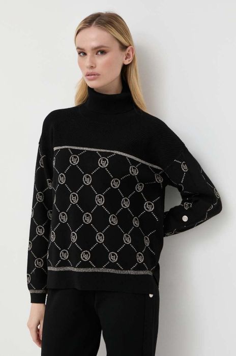 Светр Liu Jo жіночий колір чорний гольф (3504715)