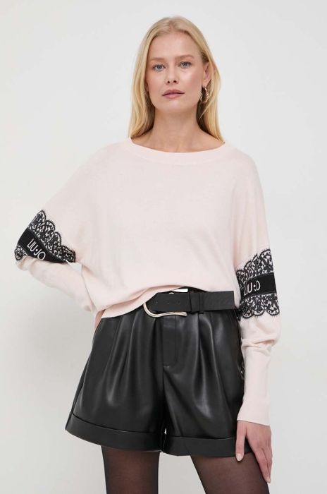 Светр Liu Jo жіночий колір рожевий легкий (3676553)