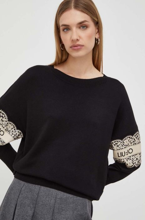 Светр Liu Jo жіночий колір чорний легкий (3676558)