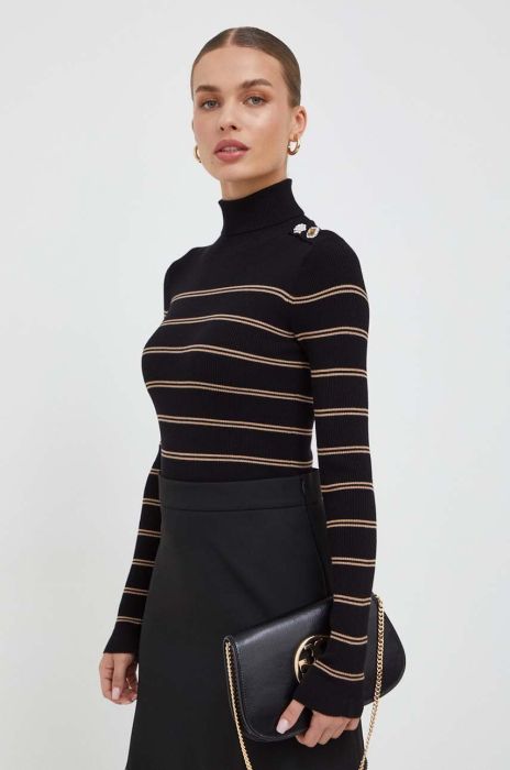 Светр Liu Jo жіночий колір чорний легкий гольф (3614935)