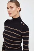 Светр Liu Jo жіночий колір чорний легкий гольф (3614935)