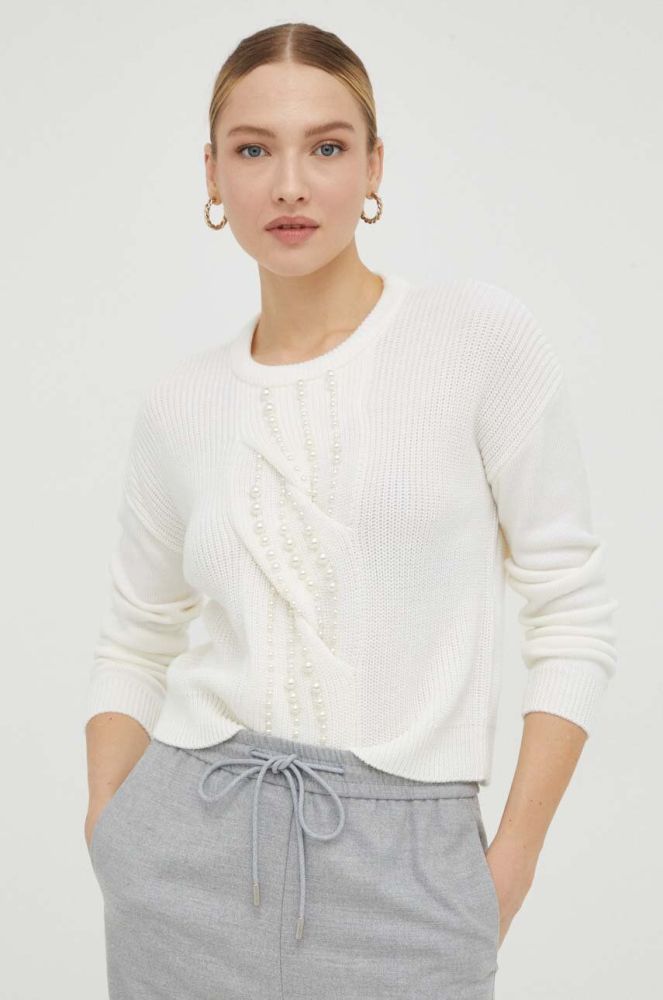 Вовняний светр Liu Jo жіночий колір бежевий