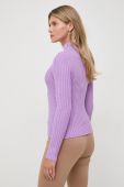 Светр з домішкою вовни Liu Jo жіночий колір фіолетовий півгольф