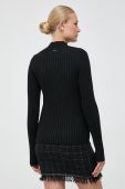 Светр з домішкою вовни Liu Jo жіночий колір чорний півгольф