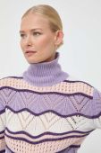 Светр з домішкою вовни Liu Jo жіночий колір фіолетовий легкий гольф