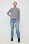 Светр з домішкою вовни Liu Jo жіночий колір сірий легкий (3583023)