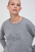 Светр з домішкою вовни Liu Jo жіночий колір сірий легкий (3583018)