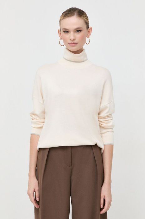 Светр Liu Jo жіночий колір бежевий легкий півгольф (3512773)