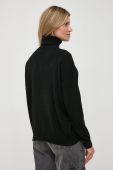 Светр з домішкою вовни Liu Jo жіночий колір чорний легкий гольф