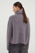 Вовняний светр Samsoe Samsoe жіночий колір сірий теплий гольф
