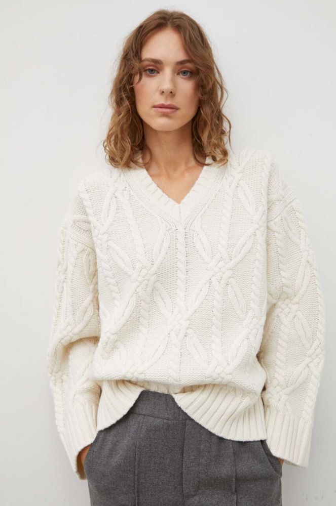 Вовняний светр Samsoe Samsoe жіночий колір бежевий теплий (3593759)