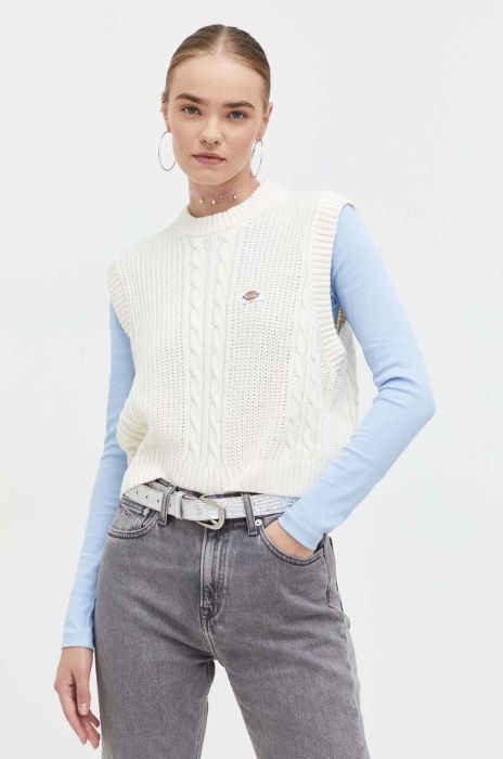 Бавовняна жилетка Dickies колір бежевий легкий
