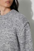 Вовняний светр Samsoe Samsoe жіночий колір сірий теплий