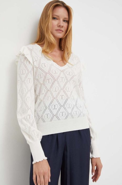 Светр з домішкою кашеміру Twinset колір бежевий легкий (3474797)