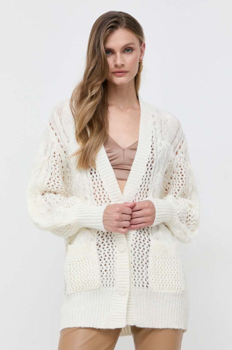 Вовняний кардиган Twinset колір бежевий теплий (3478096)