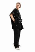 Пончо Desigual колір чорний (3564743)