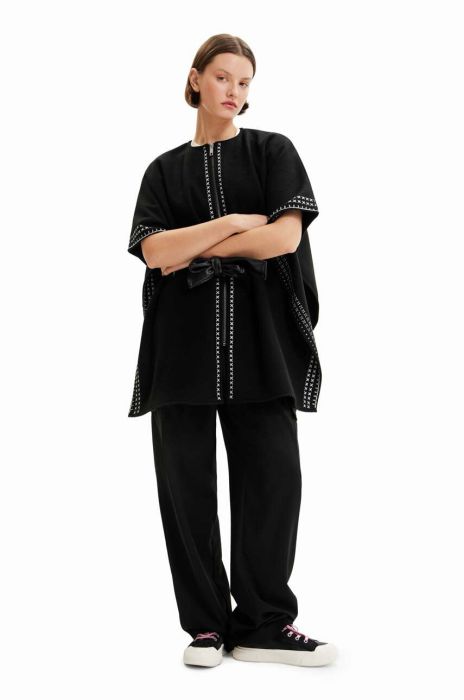 Пончо Desigual колір чорний (3486836)