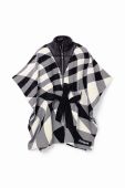 Пончо Desigual 23WAIA37 ACCESSORIES FABRIC PONCHOS колір чорний легке