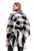 Пончо Desigual 23WAIA37 ACCESSORIES FABRIC PONCHOS колір чорний легке