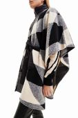 Пончо Desigual 23WAIA37 ACCESSORIES FABRIC PONCHOS колір чорний легке