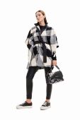 Пончо Desigual 23WAIA37 ACCESSORIES FABRIC PONCHOS колір чорний легке