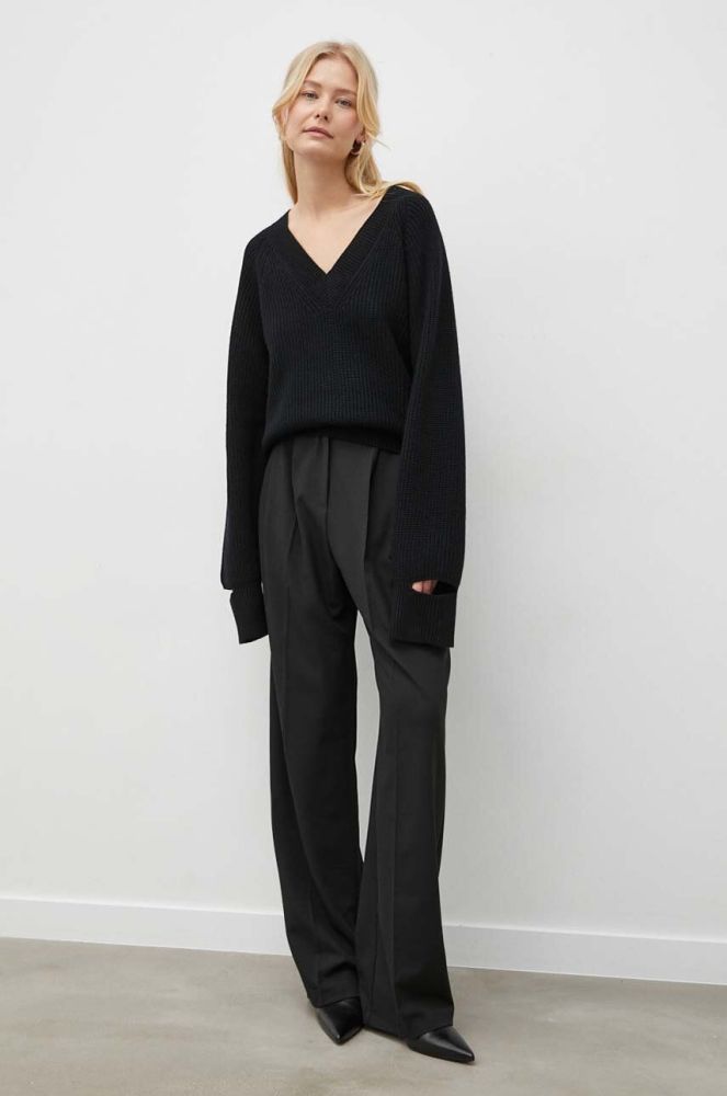 Вовняний светр Herskind жіночий колір чорний (3630391)