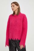 Вовняний светр Herskind жіночий колір рожевий