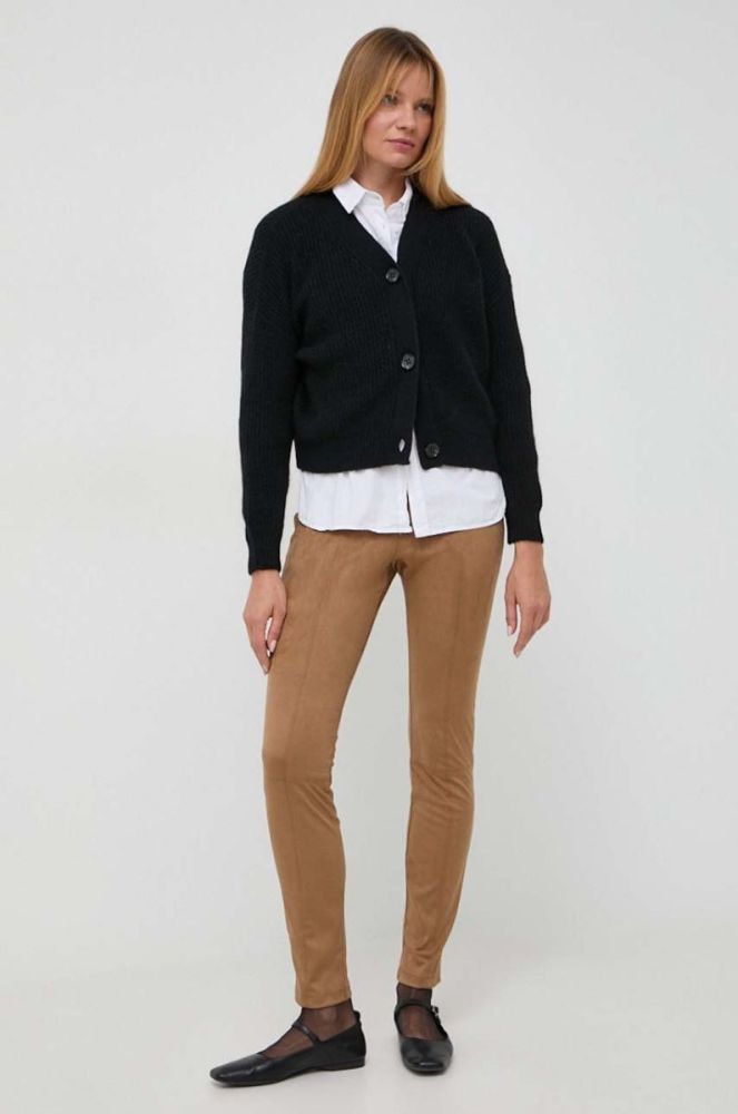 Кардиган з домішкою вовни Weekend Max Mara колір чорний фото 2