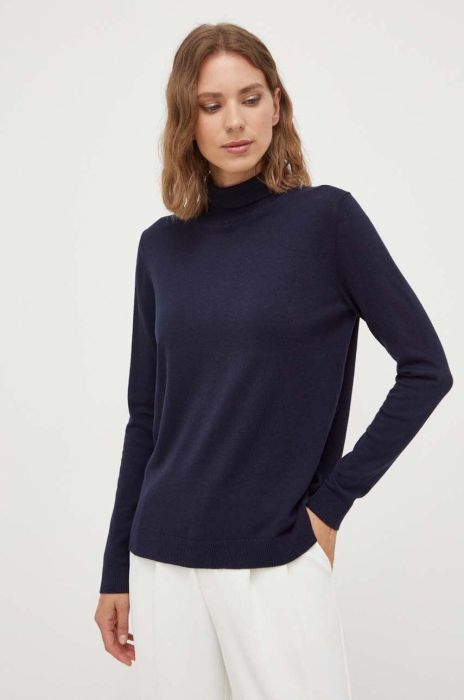 Светр з домішкою шовку Weekend Max Mara колір синій легкий гольф