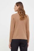Светр з домішкою шовку Weekend Max Mara колір коричневий легкий гольф