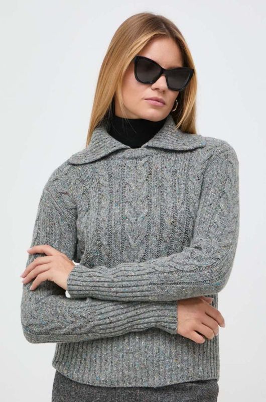 Вовняний светр Weekend Max Mara жіночий колір сірий