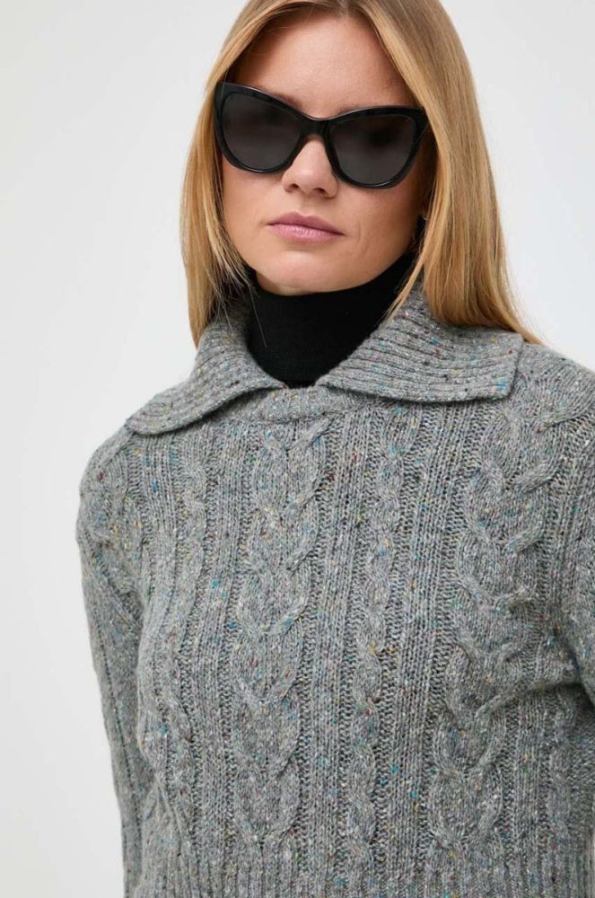 Вовняний светр Weekend Max Mara жіночий колір сірий фото 4