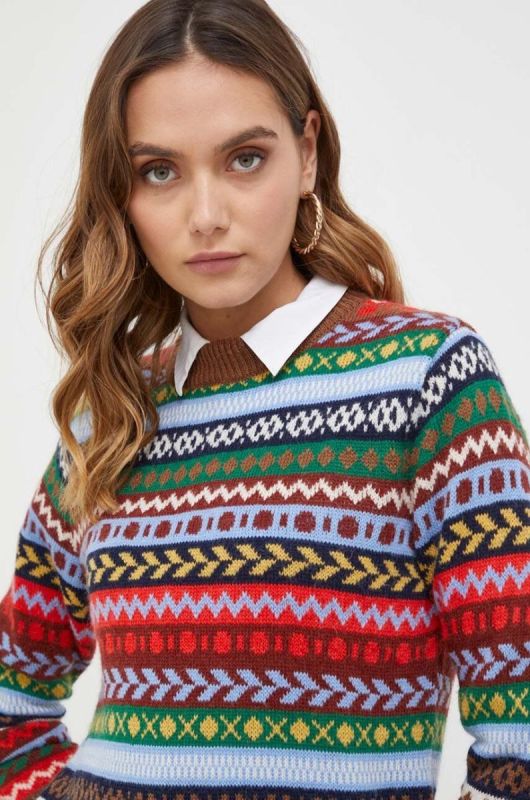Вовняний светр Weekend Max Mara жіночий легкий колір барвистий