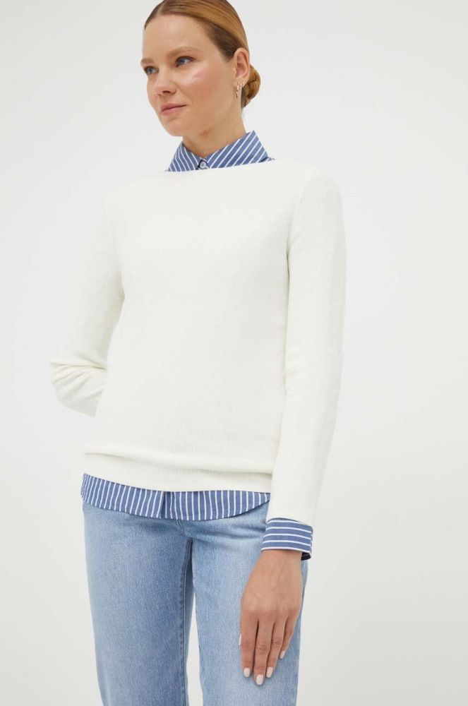Бавовняний светр Marc O'Polo колір бежевий легкий (3471453)