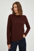 Бавовняний светр Marc O'Polo колір коричневий легкий