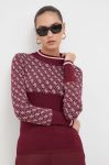 Светр Guess жіночий колір бордовий легкий (3610666)