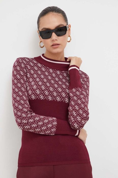 Светр Guess жіночий колір бордовий легкий (3610666)