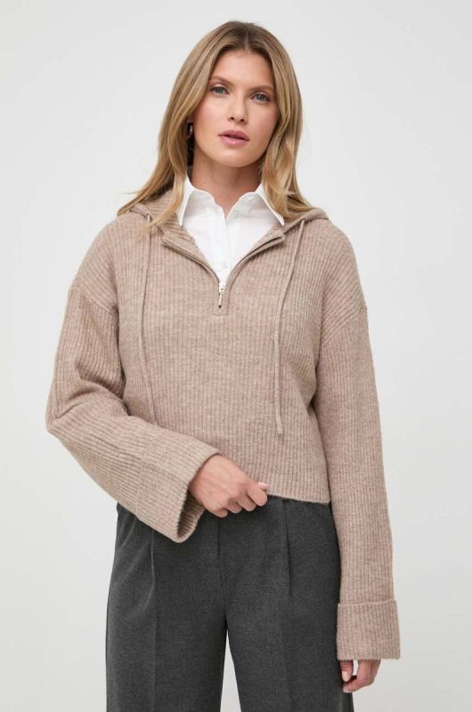 Светр Guess жіночий колір коричневий легкий (3614984)
