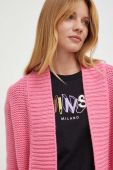Вовняний кардиган Luisa Spagnoli колір рожевий теплий