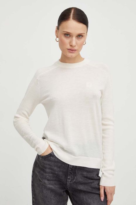 Вовняний светр G-Star Raw жіночий колір бежевий легкий