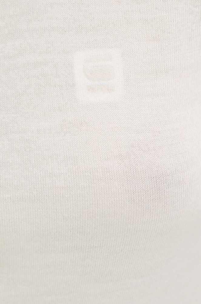 Вовняний светр G-Star Raw жіночий колір бежевий легкий гольф фото 5