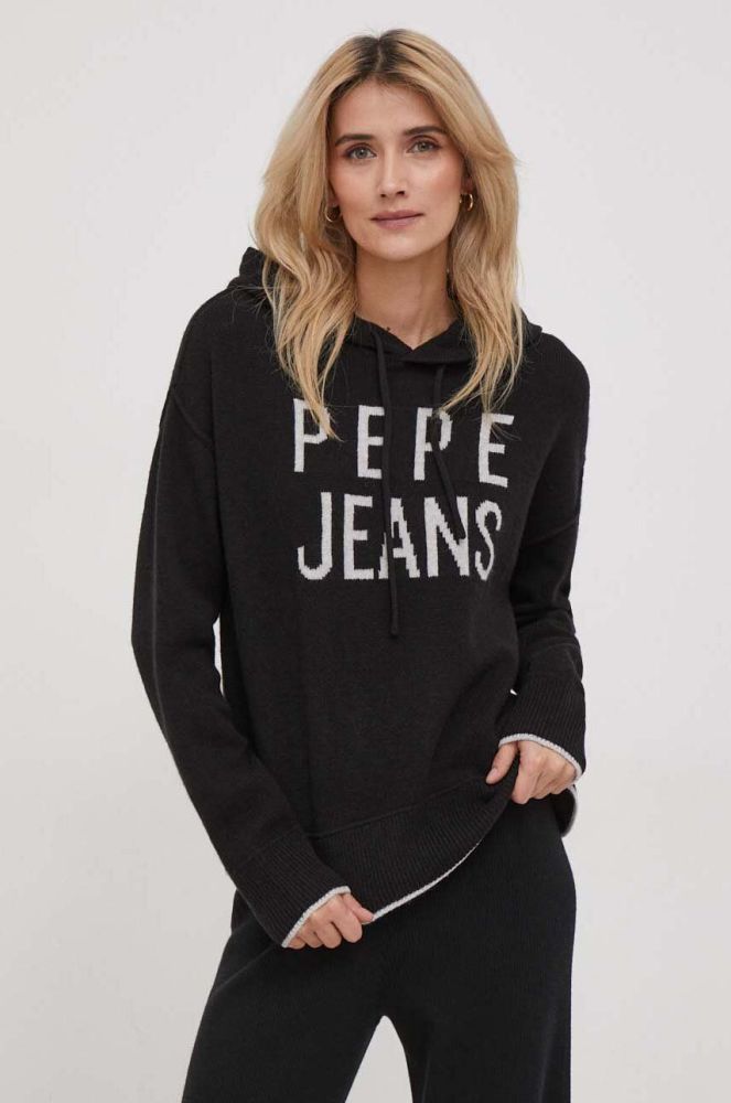 Вовняний светр Pepe Jeans Damaris жіночий колір чорний легкий