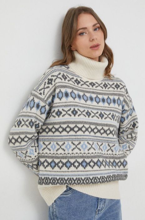 Светр Pepe Jeans жіночий теплий гольф колір барвистий