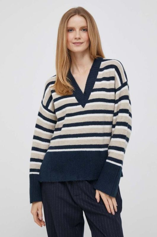 Светр з домішкою вовни Pepe Jeans Debbie жіночий колір бежевий